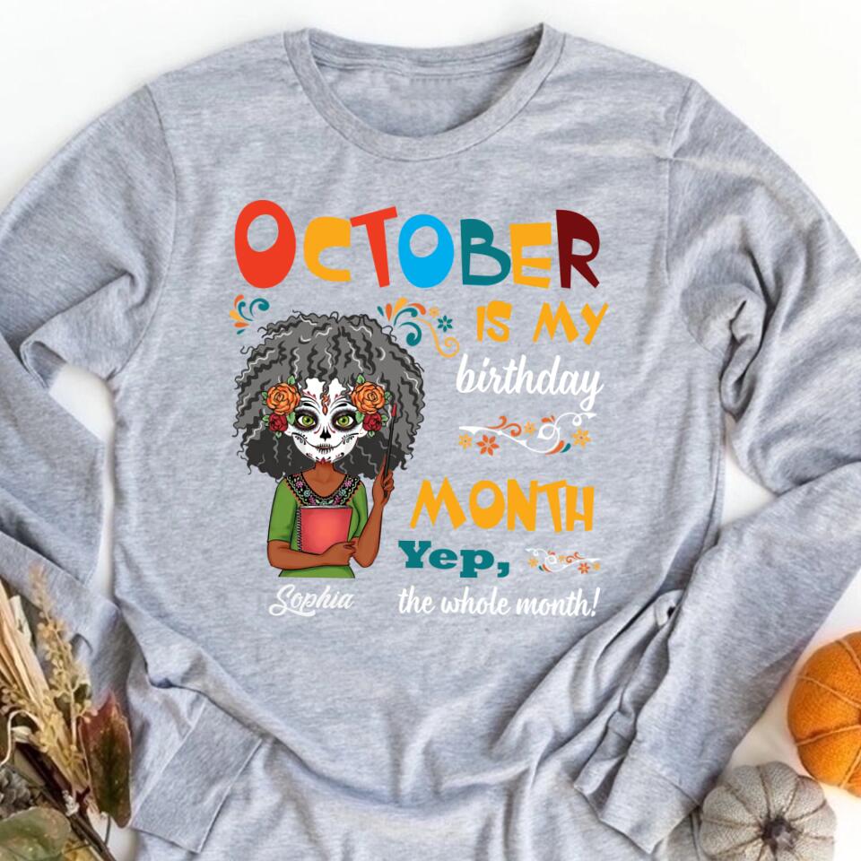 October Birthday Shirt, Custom Birthday Shirt, Queens Are Born In October, October Birthday Shirts For Woman, October Birthday Gifts