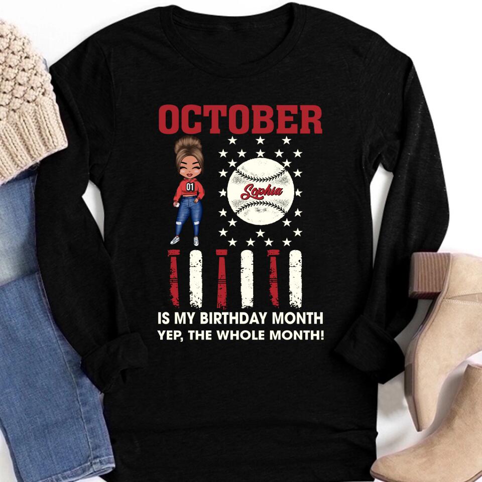 October Birthday Shirt, Custom Birthday Shirt, Queens Are Born In October, October Birthday Shirts For Woman, October Birthday Gifts