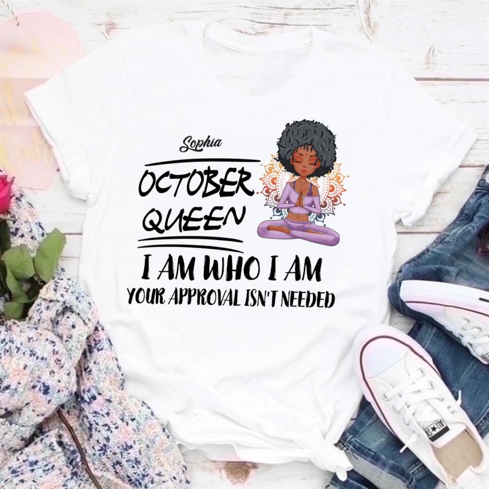 October Birthday Shirt, Custom Birthday Shirt, Queens are Born In October, October Birthday Shirts For Woman, October Birthday Gifts