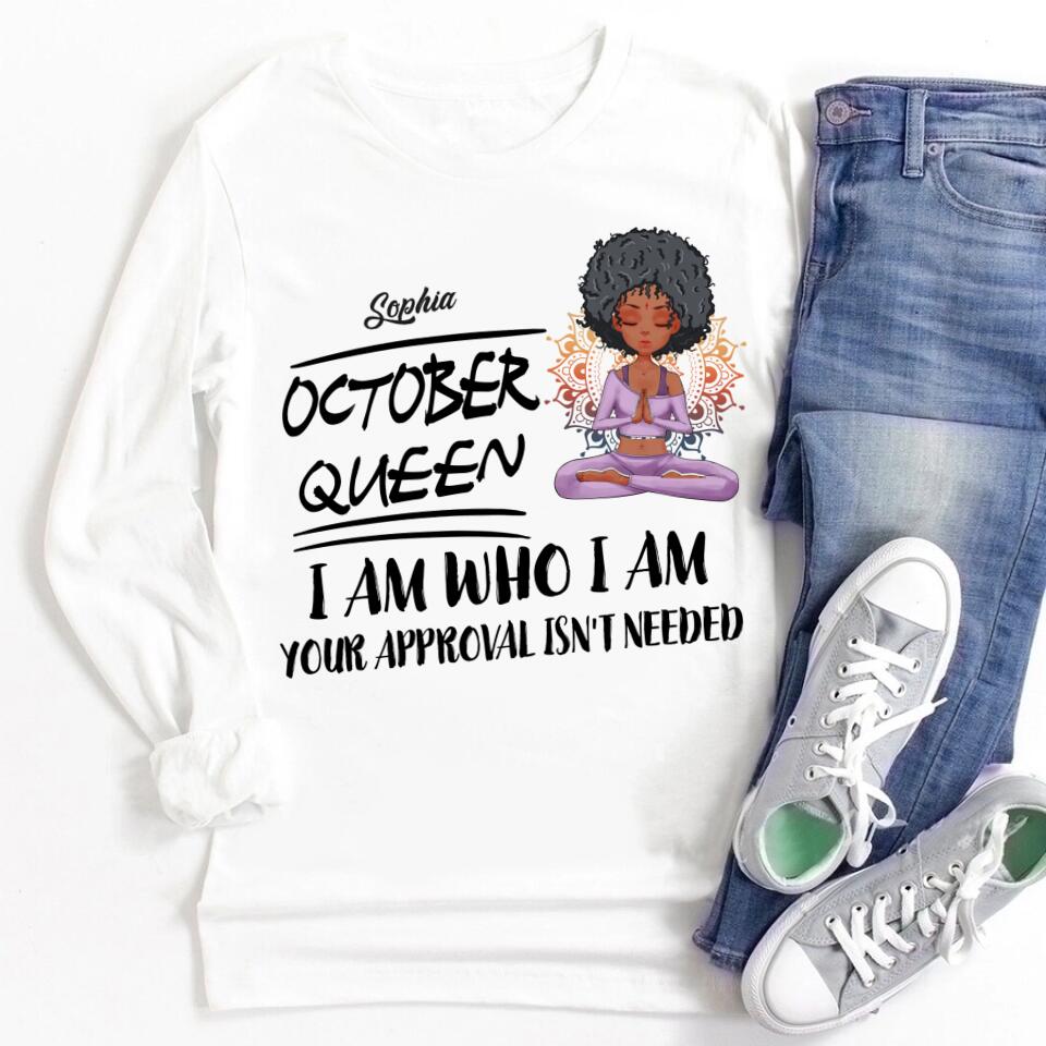 October Birthday Shirt, Custom Birthday Shirt, Queens are Born In October, October Birthday Shirts For Woman, October Birthday Gifts