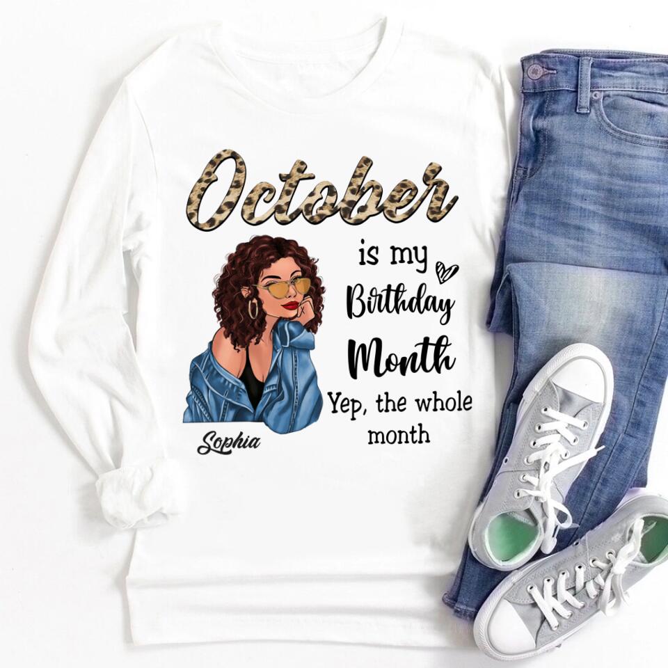 October Birthday Shirt, Custom Birthday Shirt, Queens are Born In October, October Birthday Shirts For Woman, October Birthday Gifts