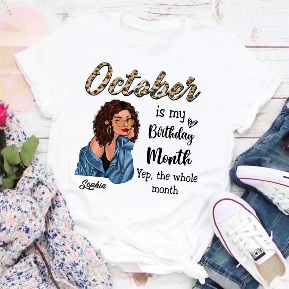 October Birthday Shirt, Custom Birthday Shirt, Queens are Born In October, October Birthday Shirts For Woman, October Birthday Gifts