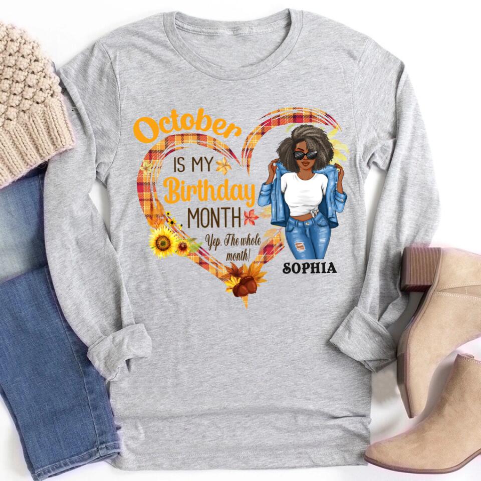 October Birthday Shirt, Custom Birthday Shirt, Queens are Born In October, October Birthday Shirts For Woman, October Birthday Gifts