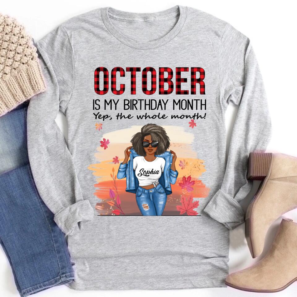 October Birthday Shirt, Custom Birthday Shirt, Queens are Born In October, October Birthday Shirts For Woman, October Birthday Gifts