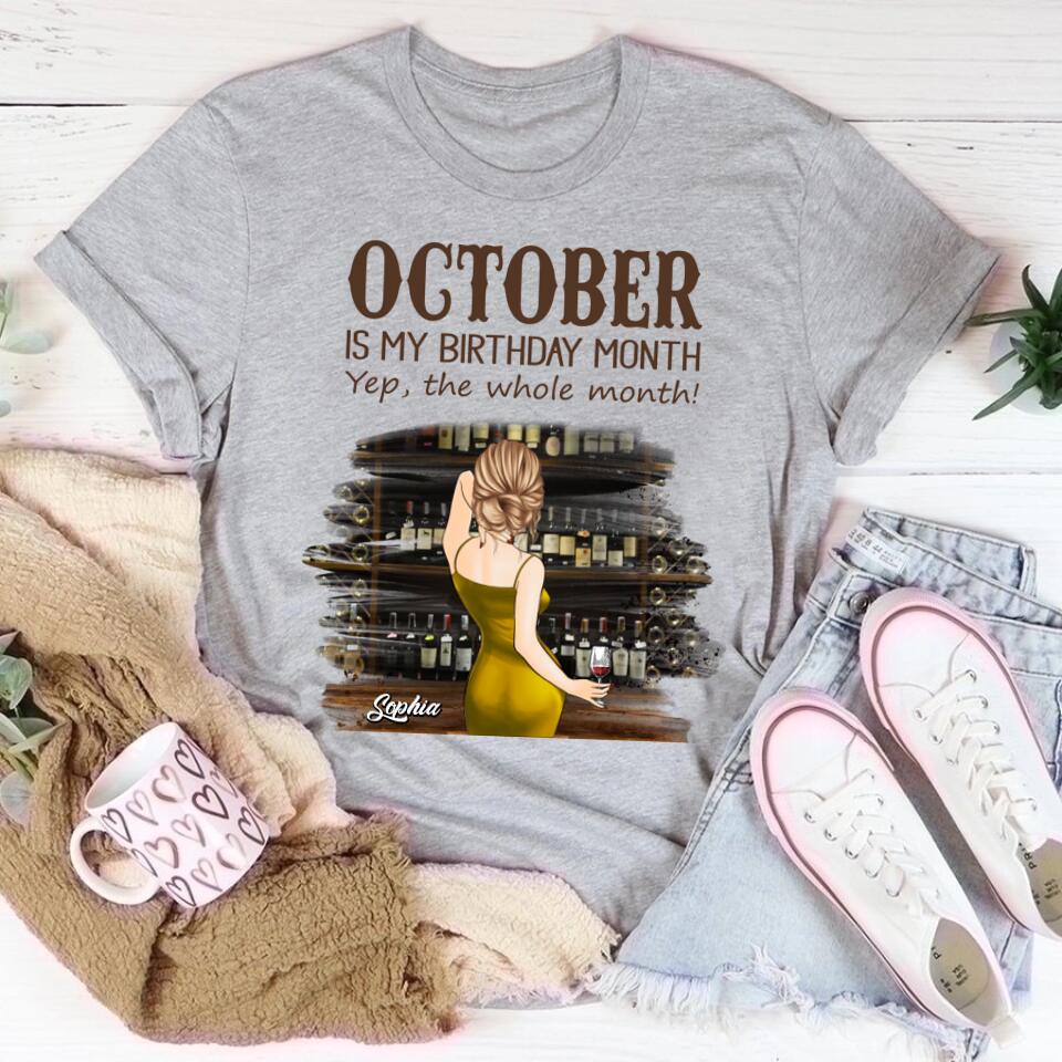 October Birthday Shirt, Custom Birthday Shirt, Queens are Born In October, October Birthday Shirts For Woman, October Birthday Gifts