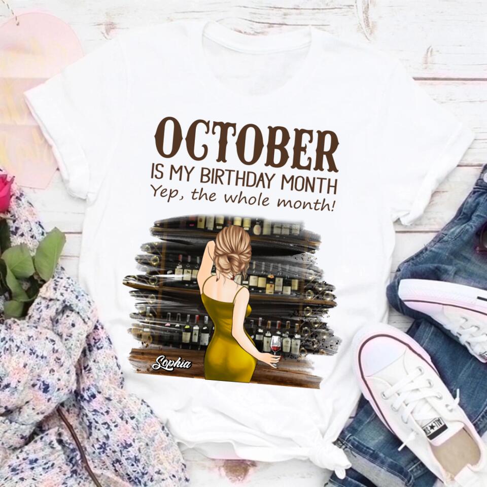 October Birthday Shirt, Custom Birthday Shirt, Queens are Born In October, October Birthday Shirts For Woman, October Birthday Gifts