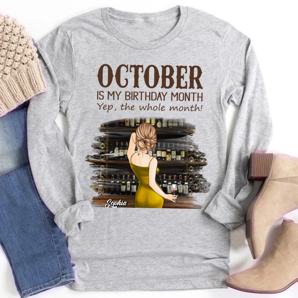 October Birthday Shirt, Custom Birthday Shirt, Queens are Born In October, October Birthday Shirts For Woman, October Birthday Gifts