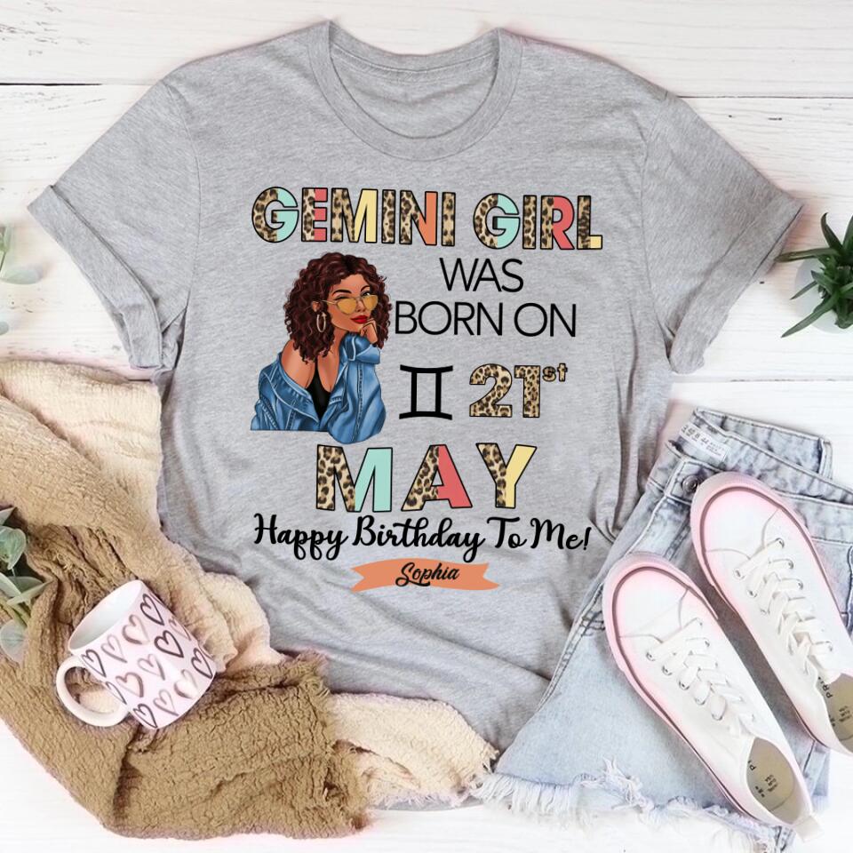 Custom Birthday Shirt, Gemini Zodiac t shirt, Gemini Birthday shirt, Gemini t shirts for ladies, Gemini queen t shirt, Gemini Queen Birthday shirt