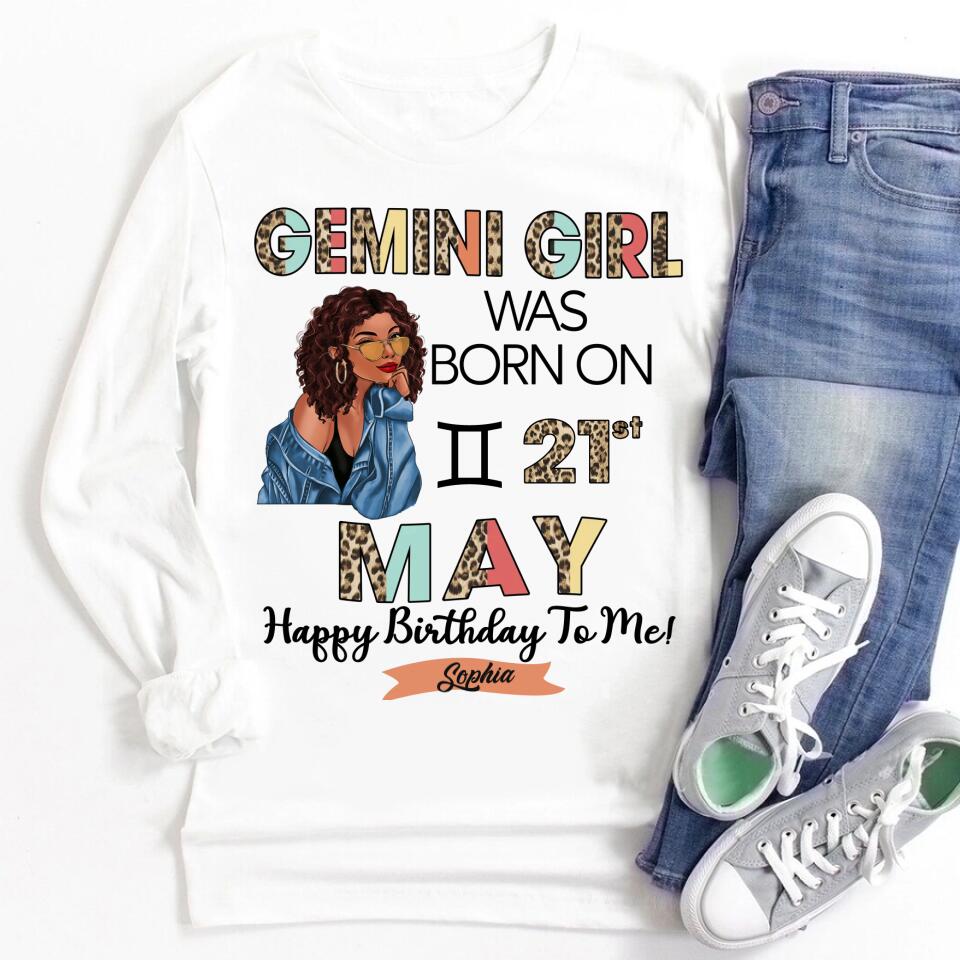Custom Birthday Shirt, Gemini Zodiac t shirt, Gemini Birthday shirt, Gemini t shirts for ladies, Gemini queen t shirt, Gemini Queen Birthday shirt