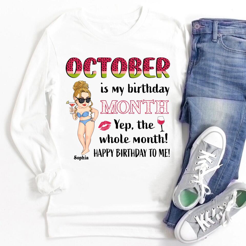 October Birthday Shirt, Custom Birthday Shirt, Queens are Born In October, October Birthday Shirts For Woman, October Birthday Gifts