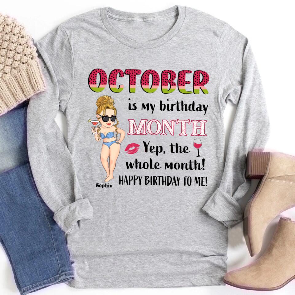 October Birthday Shirt, Custom Birthday Shirt, Queens are Born In October, October Birthday Shirts For Woman, October Birthday Gifts