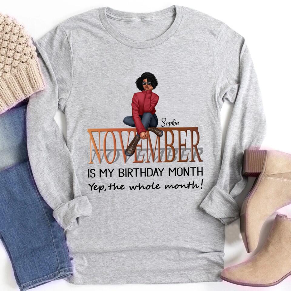November Birthday Shirt, Custom Birthday Shirt, Queens are Born In November, November Birthday Shirts For Woman, November Birthday Gifts