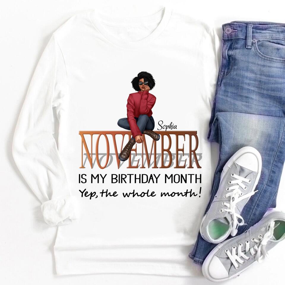 November Birthday Shirt, Custom Birthday Shirt, Queens are Born In November, November Birthday Shirts For Woman, November Birthday Gifts