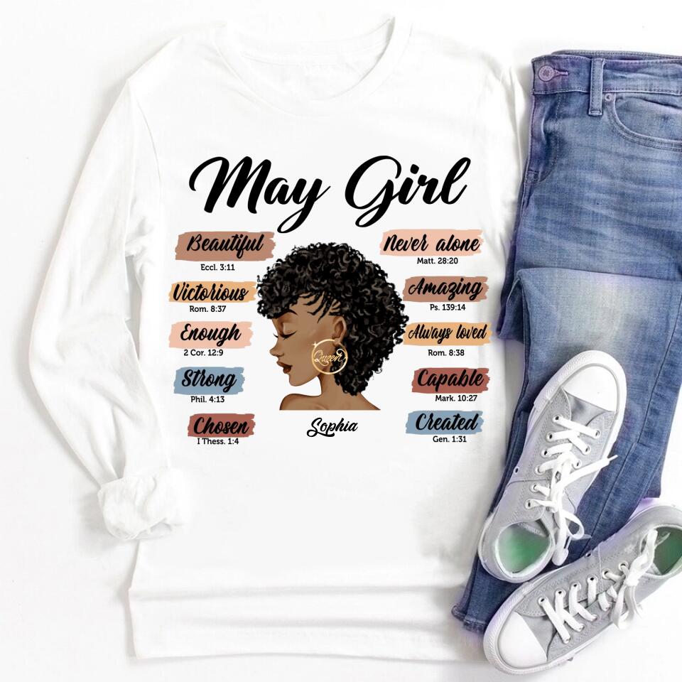 May Birthday Shirt, Custom Birthday Shirt, Queens are Born In May, May Birthday Shirts For Woman, May Birthday Gifts