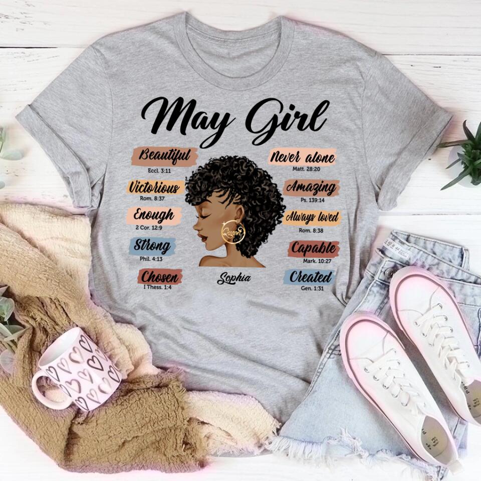 May Birthday Shirt, Custom Birthday Shirt, Queens are Born In May, May Birthday Shirts For Woman, May Birthday Gifts