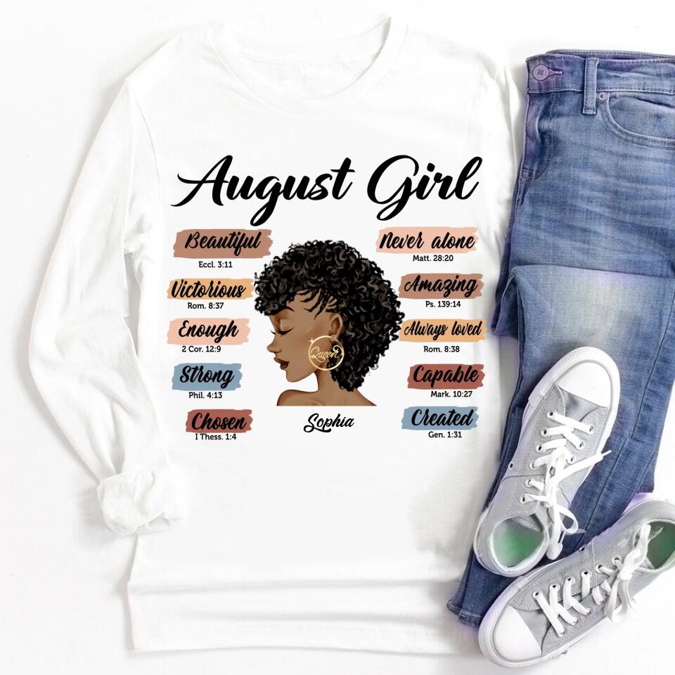 August Birthday Shirt, Custom Birthday Shirt, Queens are Born In August, August Birthday Shirts For Woman, August Birthday Gifts