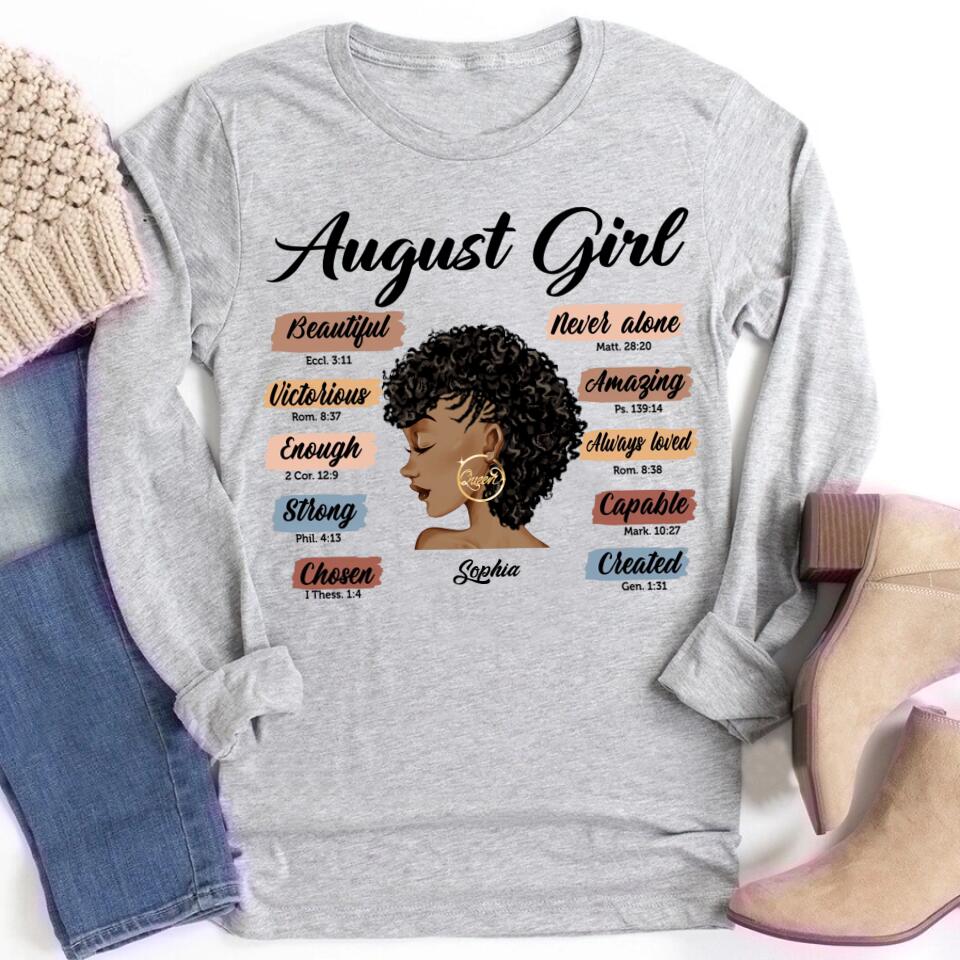 August Birthday Shirt, Custom Birthday Shirt, Queens are Born In August, August Birthday Shirts For Woman, August Birthday Gifts