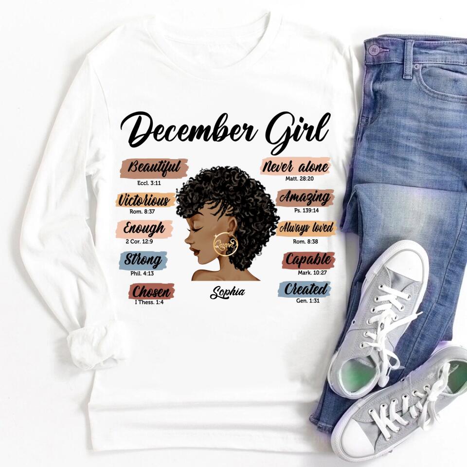 December Birthday Shirt, Custom Birthday Shirt, Queens are Born In December, December Birthday Shirts For Woman, December Birthday Gifts