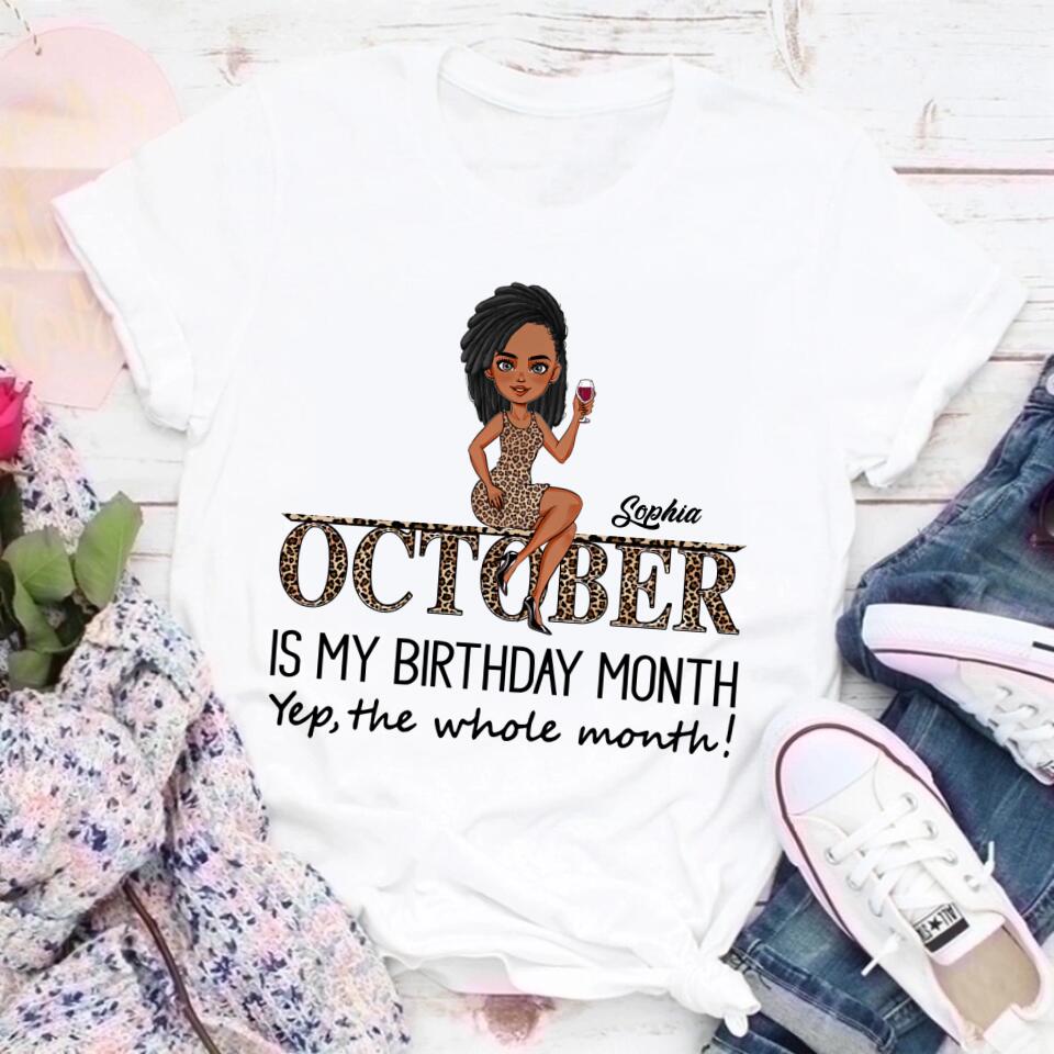 October Birthday Shirt, Custom Birthday Shirt, Queens are Born In October, October Birthday Shirts For Woman, October Birthday Gifts