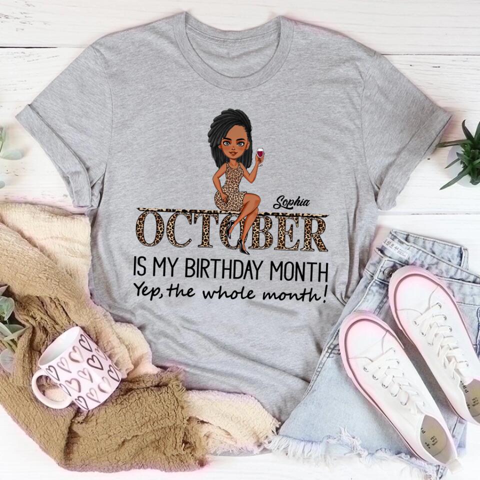 October Birthday Shirt, Custom Birthday Shirt, Queens are Born In October, October Birthday Shirts For Woman, October Birthday Gifts