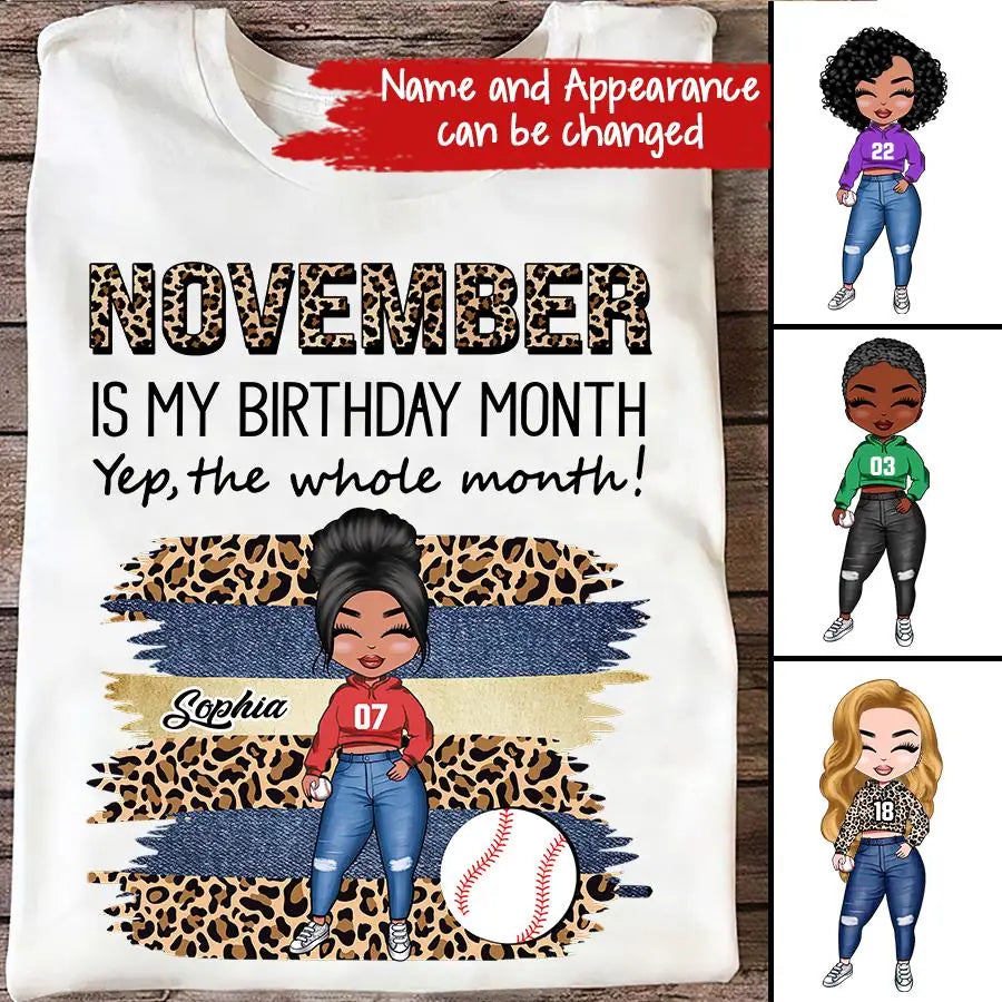 Custom November Birthday Shirt For Woman, Queens Are Born In November Gifts, Melanin Afro Woman Shirt, Black Girl Tee, Afro Queen Gift