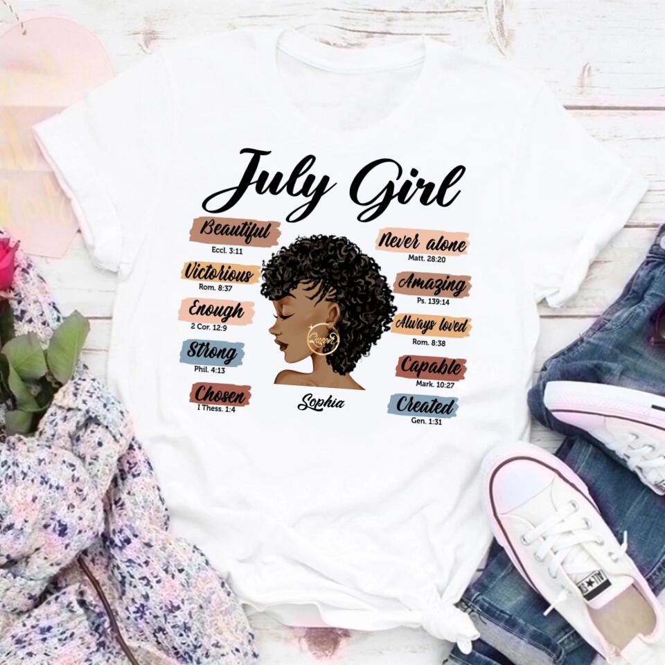 July Birthday Shirt, Custom Birthday Shirt, Queens are Born In July, July Birthday Shirts For Woman, July Birthday Gifts