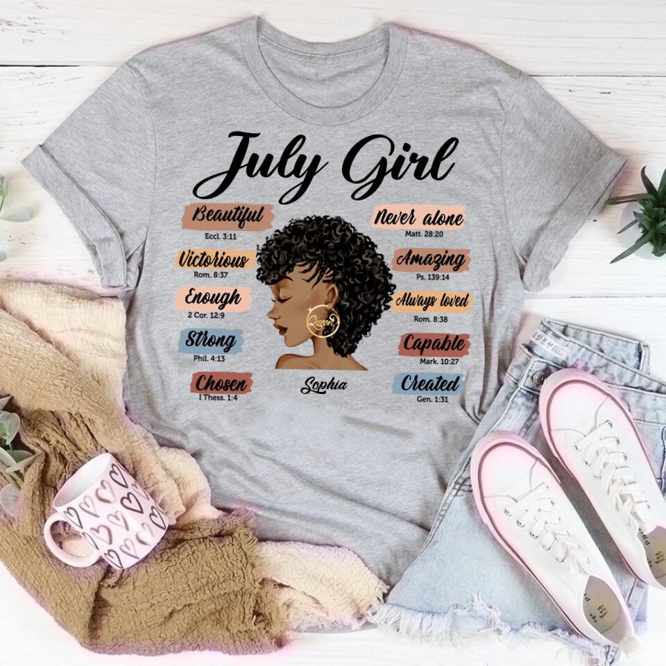 July Birthday Shirt, Custom Birthday Shirt, Queens are Born In July, July Birthday Shirts For Woman, July Birthday Gifts