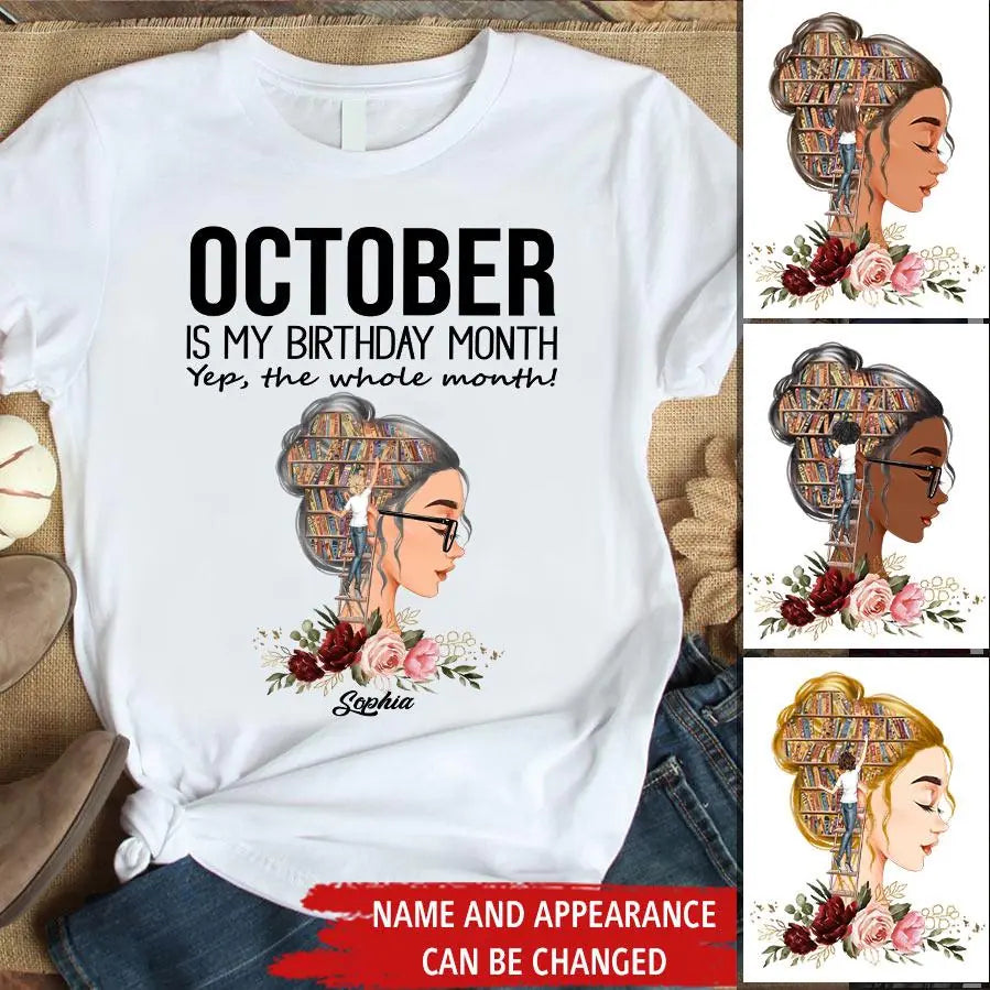 October Birthday Shirt, Custom Birthday Shirt, Queens are Born In October, October Birthday Shirts For Woman, October Birthday Gifts