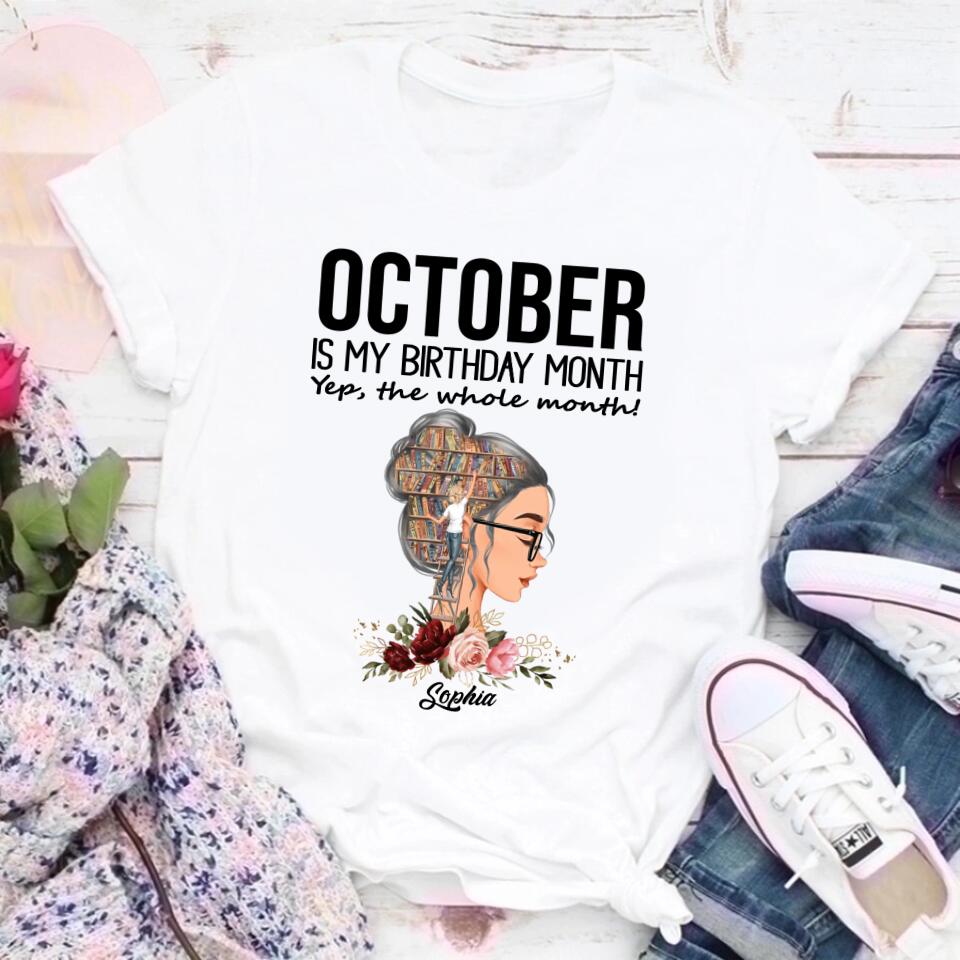 October Birthday Shirt, Custom Birthday Shirt, Queens are Born In October, October Birthday Shirts For Woman, October Birthday Gifts