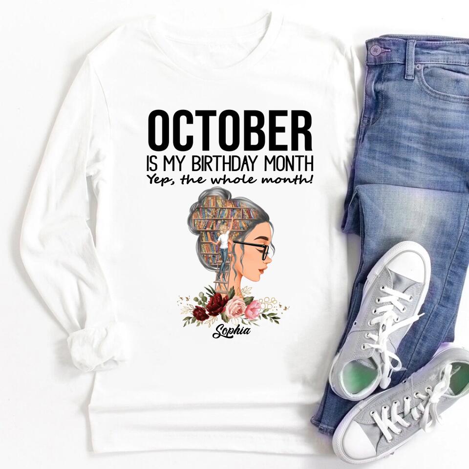 October Birthday Shirt, Custom Birthday Shirt, Queens are Born In October, October Birthday Shirts For Woman, October Birthday Gifts