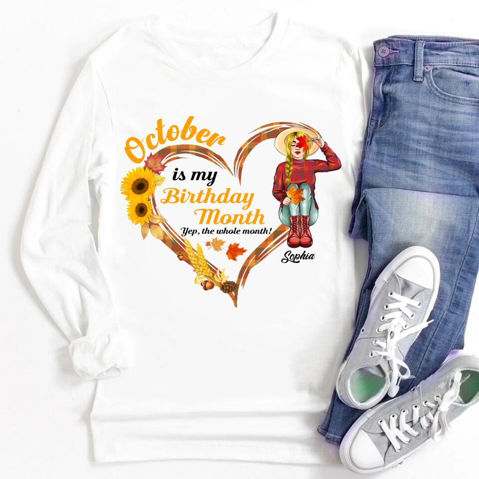 October Birthday Shirt, Custom Birthday Shirt, Queens are Born In October, October Birthday Shirts For Woman, October Birthday Gifts, Fall Season