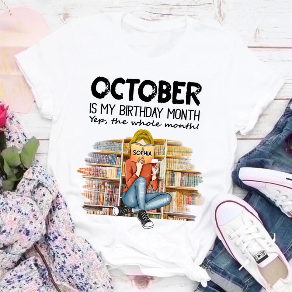 October Birthday Shirt, Custom Birthday Shirt, Queens are Born In October, October Birthday Shirts For Woman, October Birthday Gifts