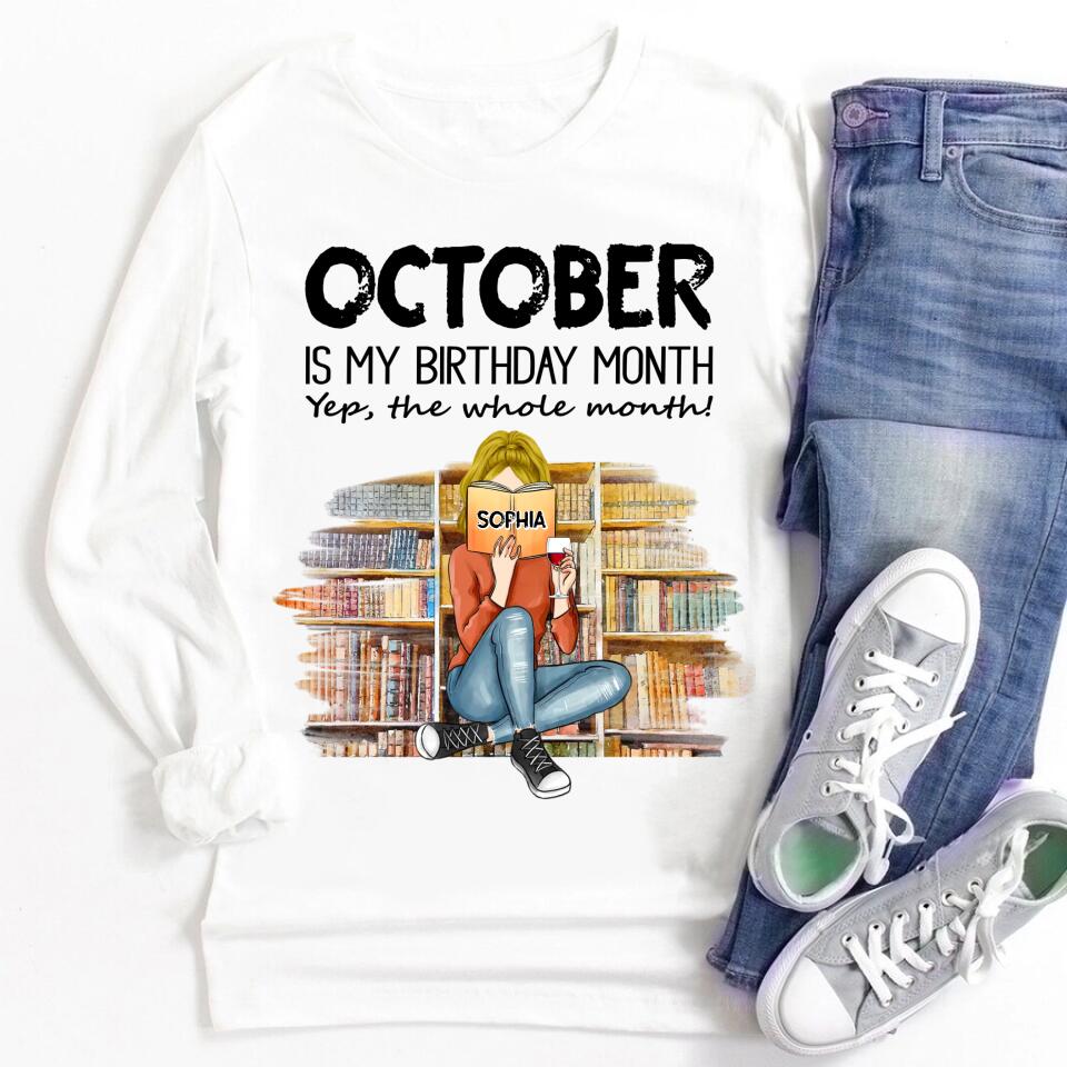 October Birthday Shirt, Custom Birthday Shirt, Queens are Born In October, October Birthday Shirts For Woman, October Birthday Gifts