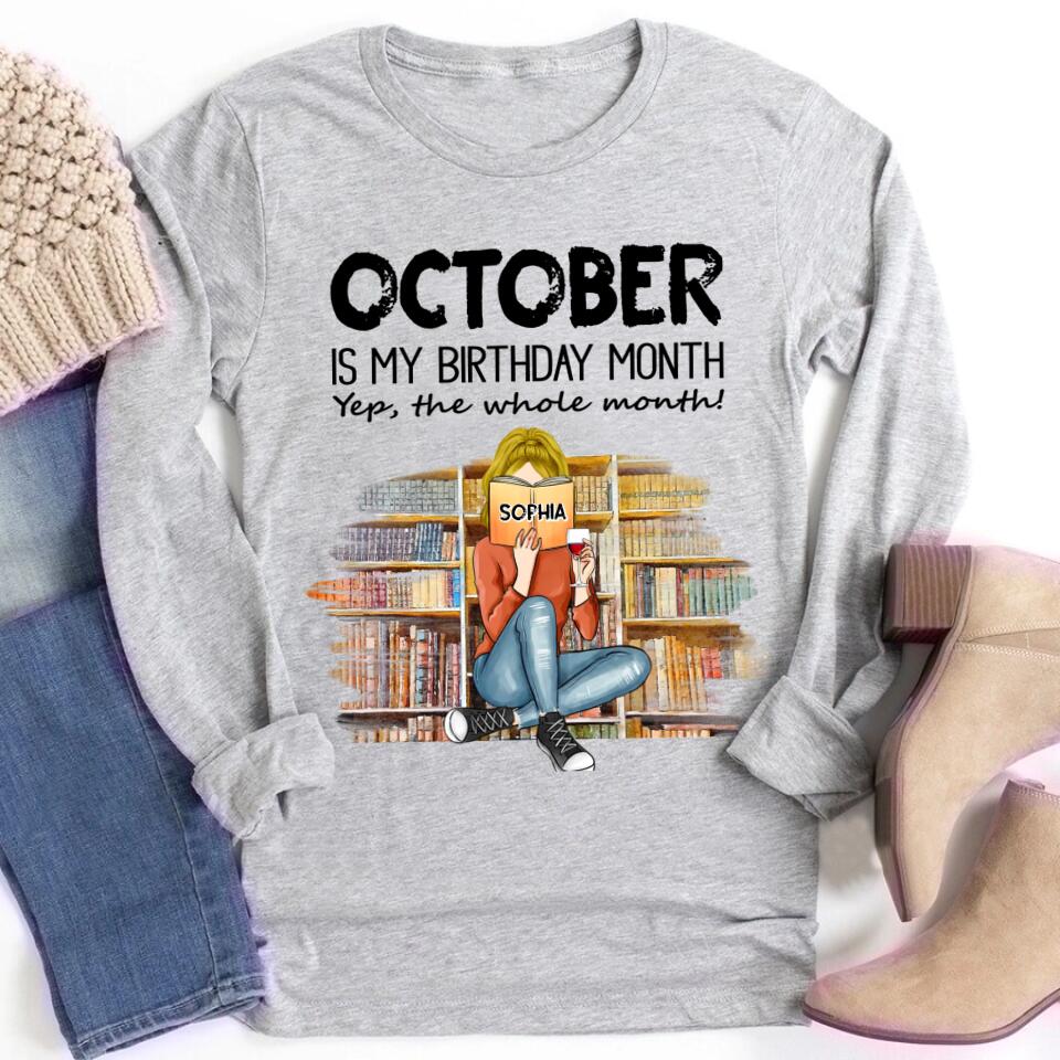October Birthday Shirt, Custom Birthday Shirt, Queens are Born In October, October Birthday Shirts For Woman, October Birthday Gifts