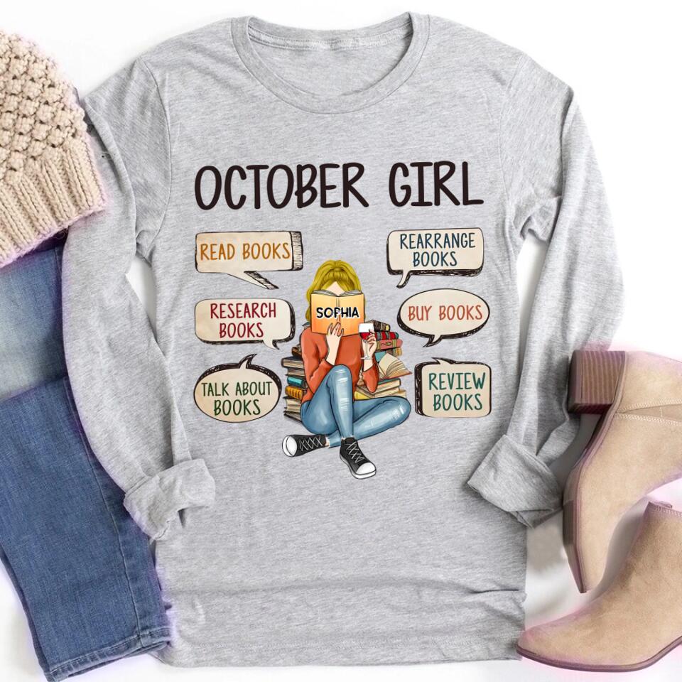 October Birthday Shirt, Custom Birthday Shirt, Queens are Born In October, October Birthday Shirts For Woman, October Birthday Gifts