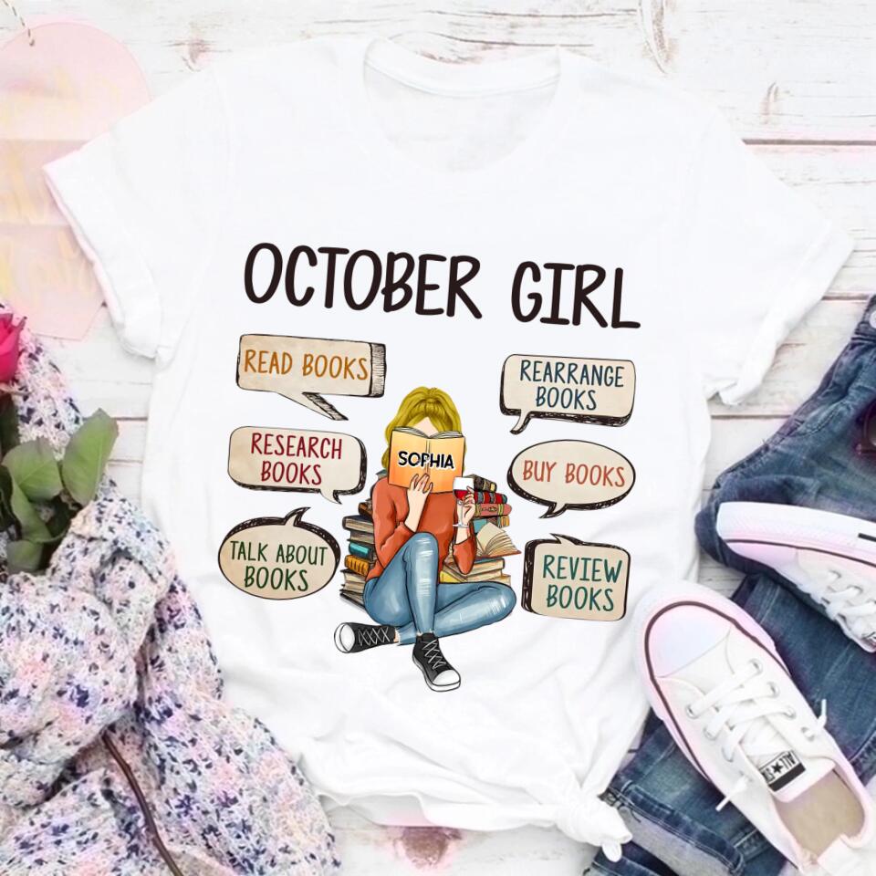October Birthday Shirt, Custom Birthday Shirt, Queens are Born In October, October Birthday Shirts For Woman, October Birthday Gifts