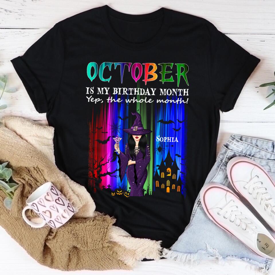 Custom Birthday Shirt, Queens Are Born In October, October Birthday Shirts For Woman, October Birthday Gifts