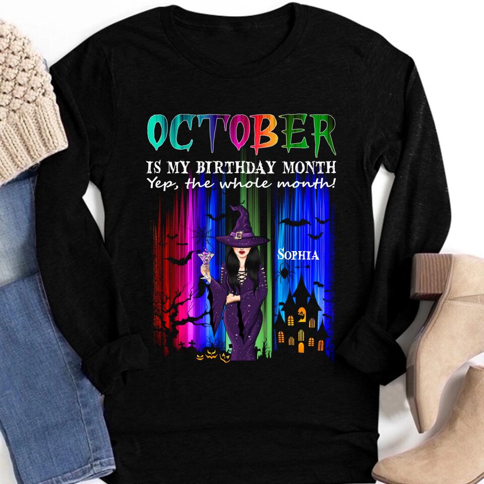 Custom Birthday Shirt, Queens Are Born In October, October Birthday Shirts For Woman, October Birthday Gifts