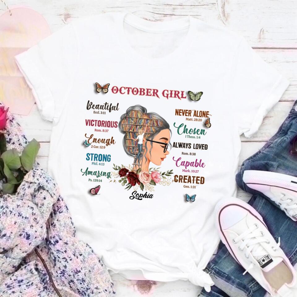 October Birthday Shirt, Custom Birthday Shirt, Queens are Born In October, October Birthday Shirts For Woman, October Birthday Gifts