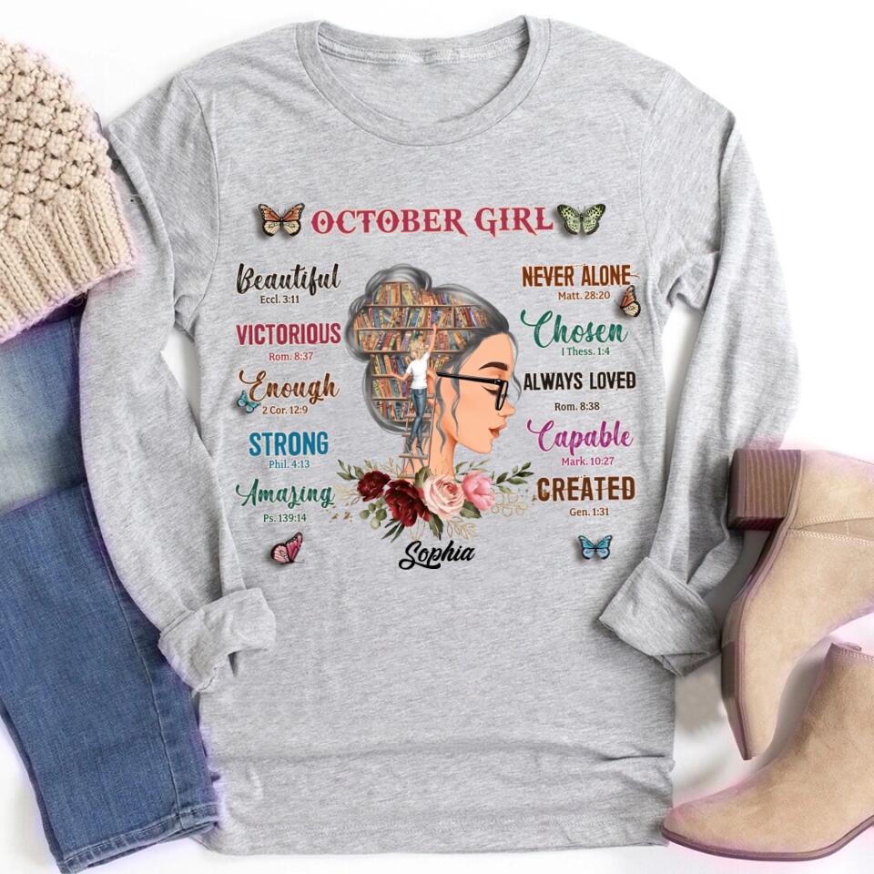 October Birthday Shirt, Custom Birthday Shirt, Queens are Born In October, October Birthday Shirts For Woman, October Birthday Gifts