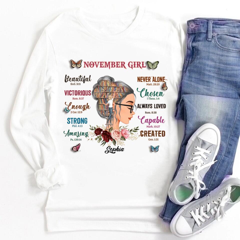 November Birthday Shirt, Custom Birthday Shirt, Queens are Born In November, November Birthday Shirts For Woman, November Birthday Gifts