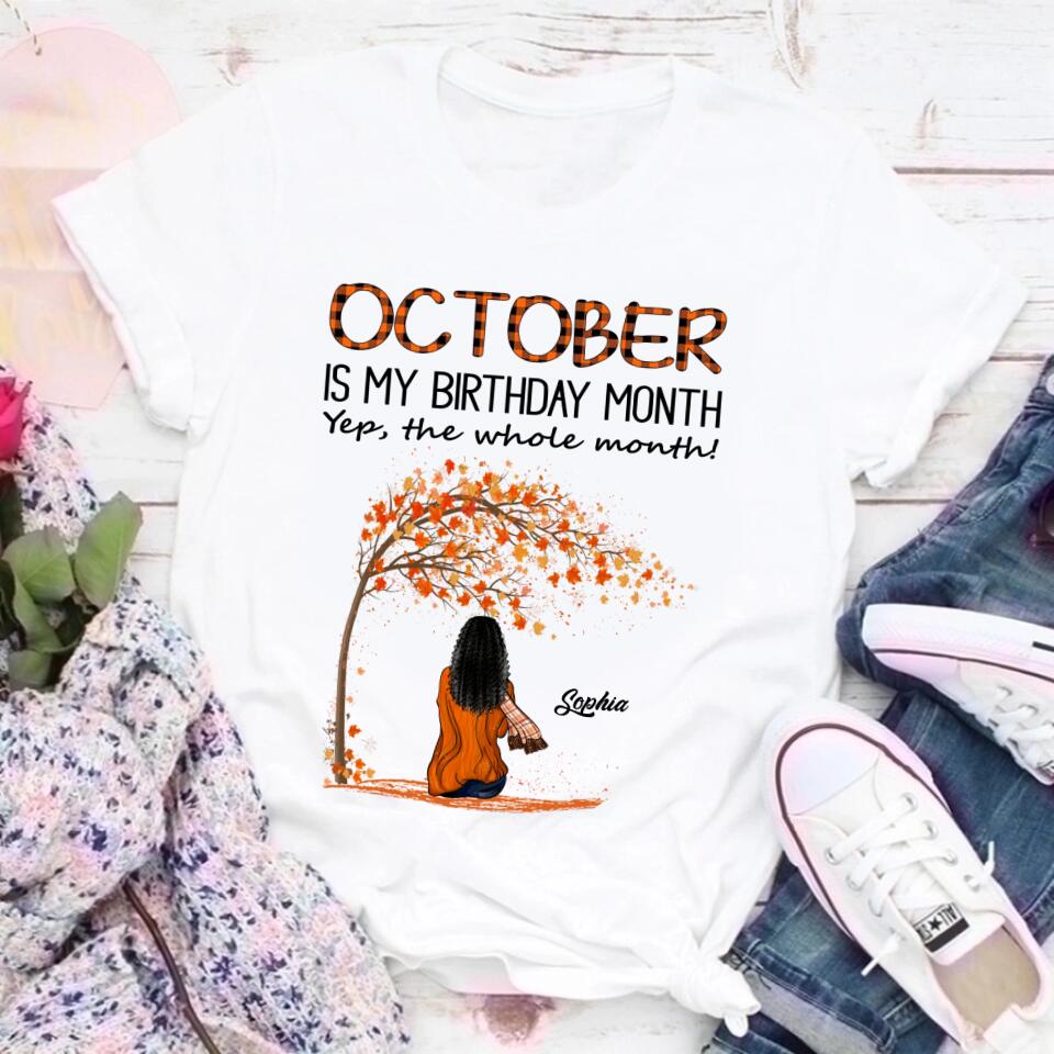 October Birthday Shirt, Custom Birthday Shirt, Queens are Born In October, October Birthday Shirts For Woman, October Birthday Gifts