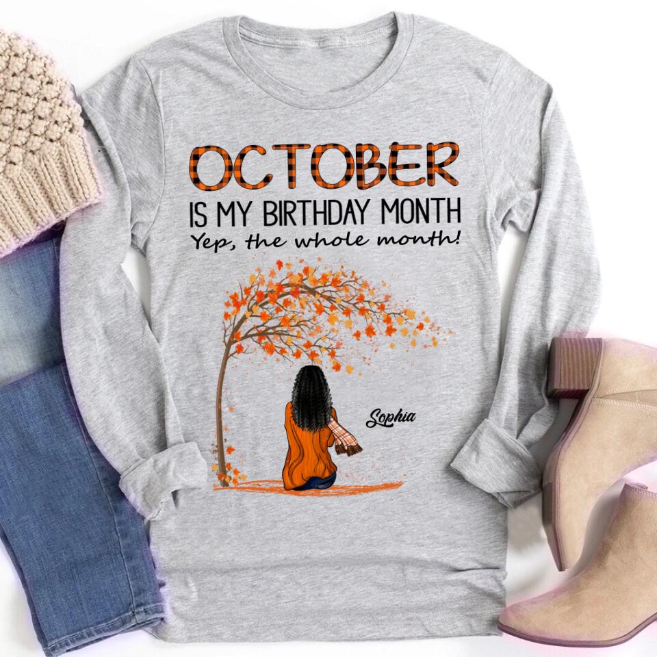 October Birthday Shirt, Custom Birthday Shirt, Queens are Born In October, October Birthday Shirts For Woman, October Birthday Gifts