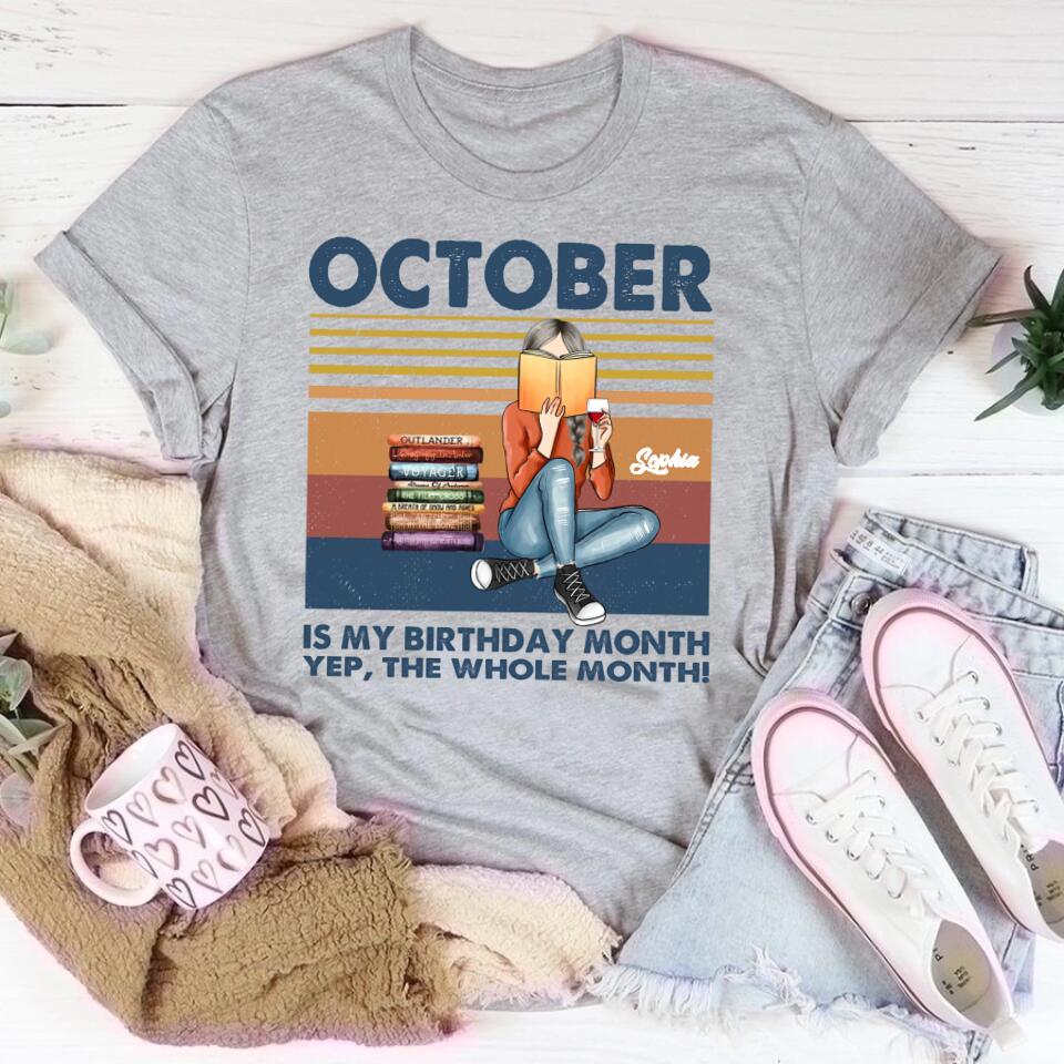 October Birthday Shirt, Custom Birthday Shirt, Queens are Born In October, October Birthday Shirts For Woman, October Birthday Gifts