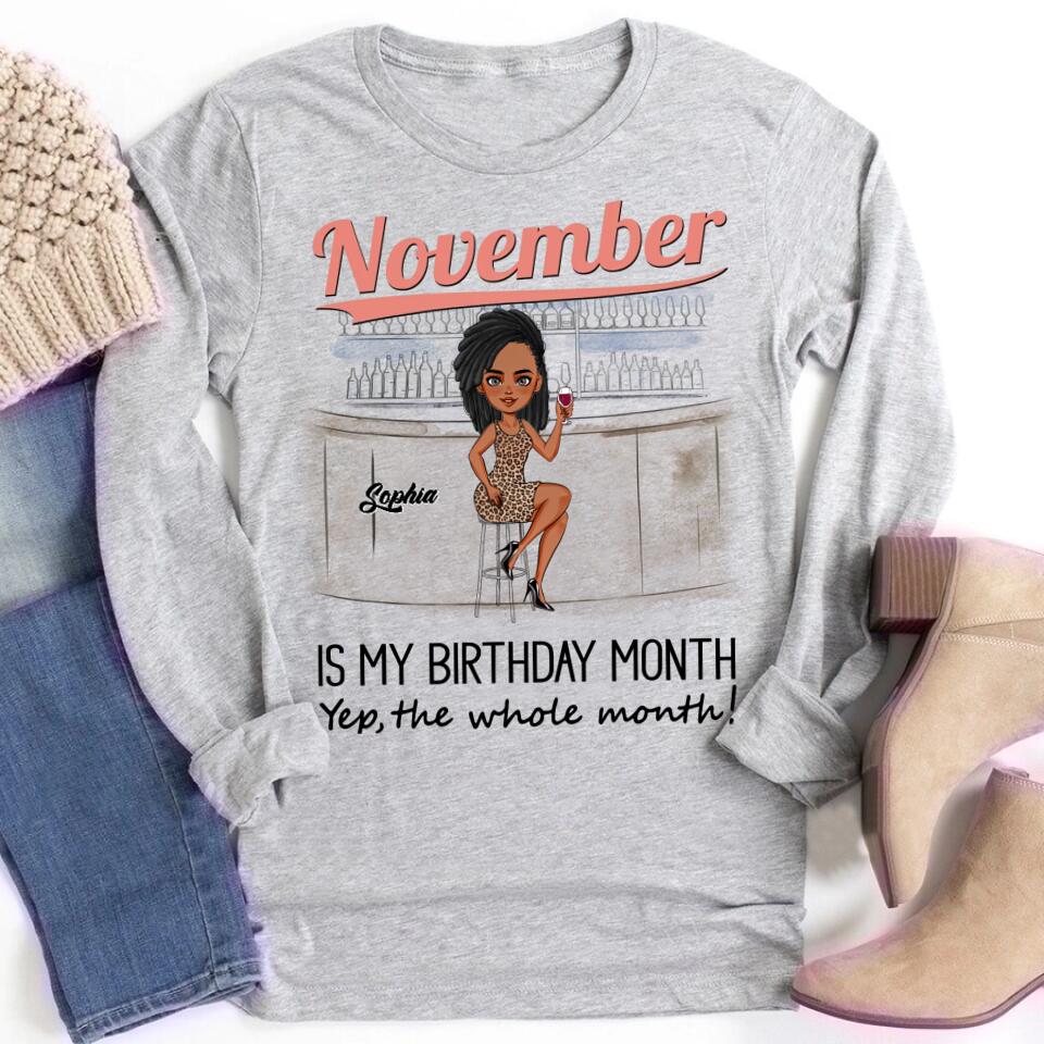 November Birthday Shirt, Custom Birthday Shirt, Queens are Born In November, November Birthday Shirts For Woman, November Birthday Gifts