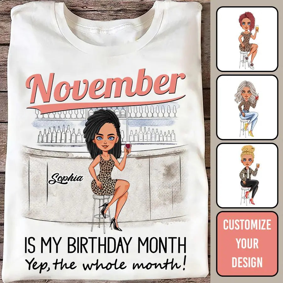 November Birthday Shirt, Custom Birthday Shirt, Queens are Born In November, November Birthday Shirts For Woman, November Birthday Gifts