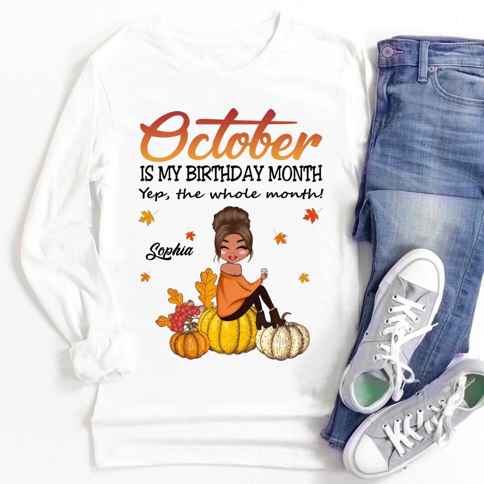 October Birthday Shirt, Custom Birthday Shirt, Queens are Born In October, October Birthday Shirts For Woman, October Birthday Gifts