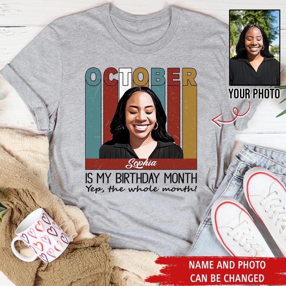 October Birthday Shirt, Custom Birthday Shirt, Queens are Born In October, October Birthday Shirts For Woman, October Birthday Gifts