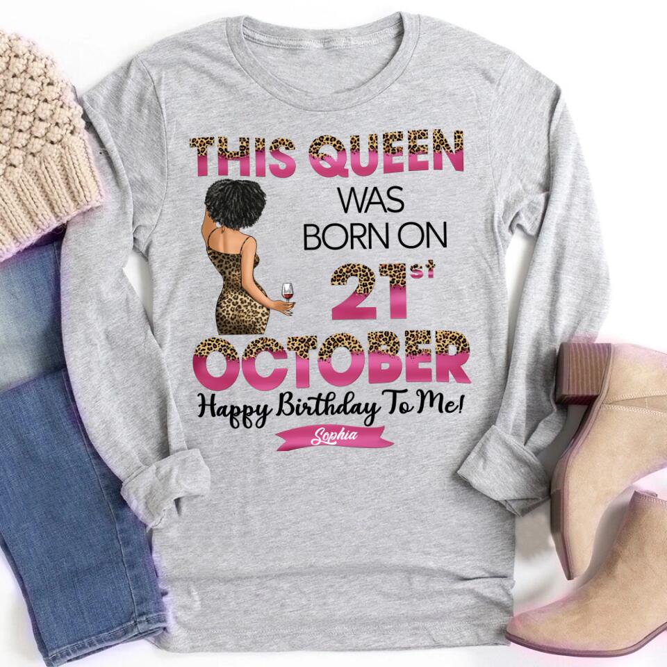 October Birthday Shirt, Custom Birthday Shirt, Queens are Born In October, October Birthday Shirts For Woman, October Birthday Gifts