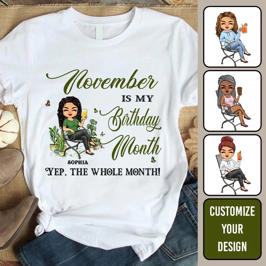 November Birthday Shirt, Custom Birthday Shirt, Queens are Born In November, November Birthday Shirts For Woman, November Birthday Gifts